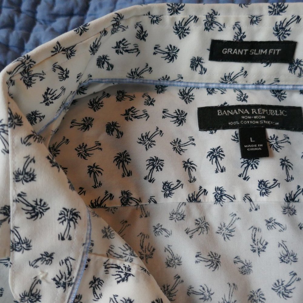 Patterned Banana Republic slimfit button-up